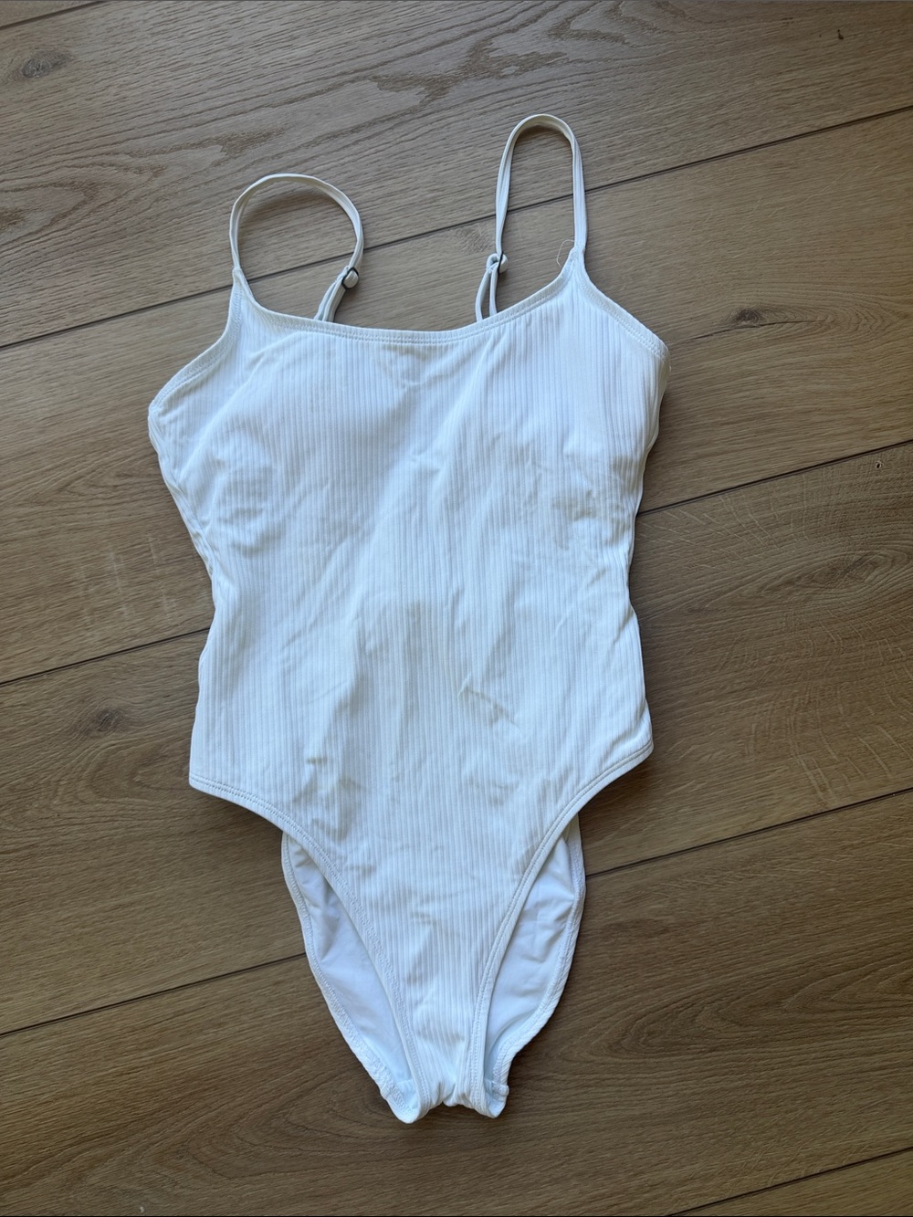 Andie Laguna Ribbed One Piece Swimsuit Small Tall | White Long Torso
